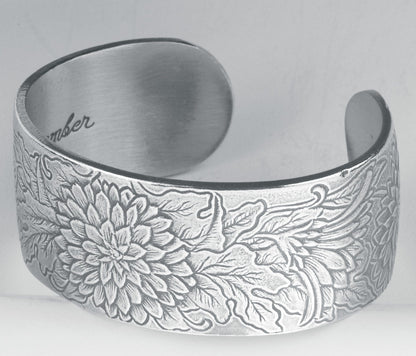 Pewter Flower of the Month Bracelet - - Shelburne Country Store