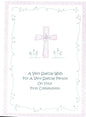 Pink Cross First Communion Card - Shelburne Country Store