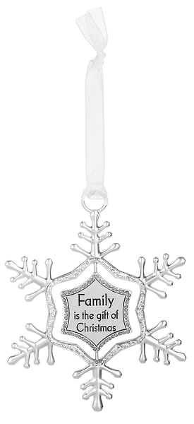 Swirling Snowflake Ornament - Family if the gift of Christmas - Shelburne Country Store