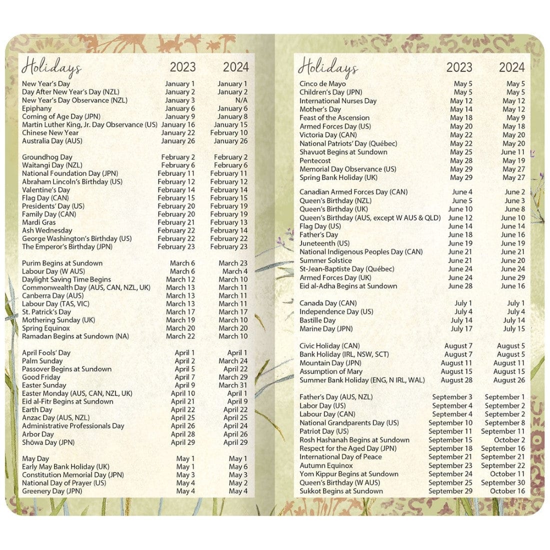 Field Guide 2023 Two Year Planner - Shelburne Country Store
