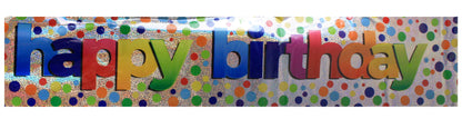 Giant Holographic Foil Birthday Banner - - Shelburne Country Store