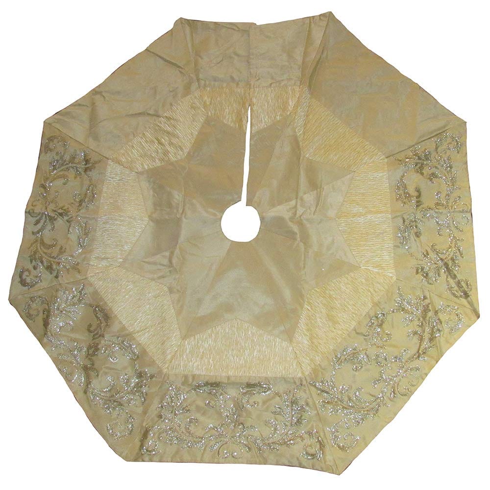 Gold and Ivory Sequin Tree Skirt - Shelburne Country Store