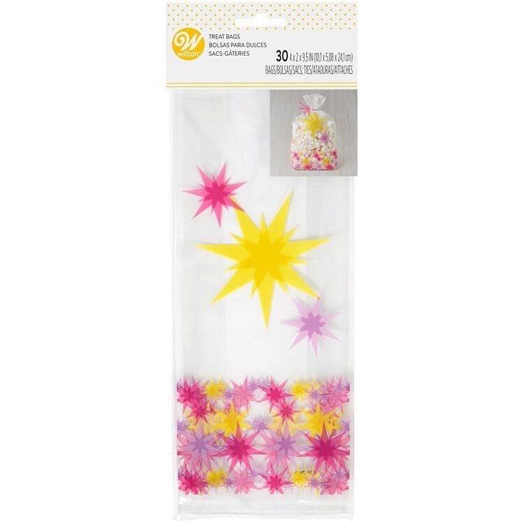 Pink and Yellow Starburst Treat Bags - 30 Count - Shelburne Country Store