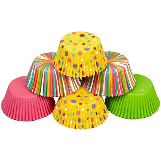 Stripes and Polka Dots Standard Cupcake Liners - 150 Count - Shelburne Country Store