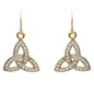 Pave Set Trinity Knot Earrings 10K Gold - Shelburne Country Store