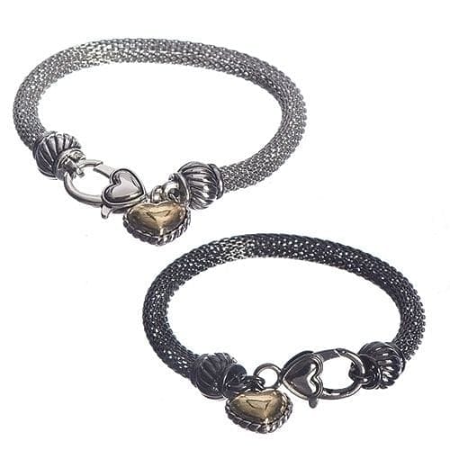 Zinc Rope Heart Charm Bracelet - - Shelburne Country Store