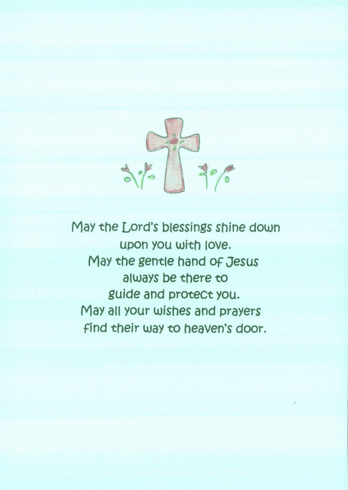 Pink Cross First Communion Card - Shelburne Country Store