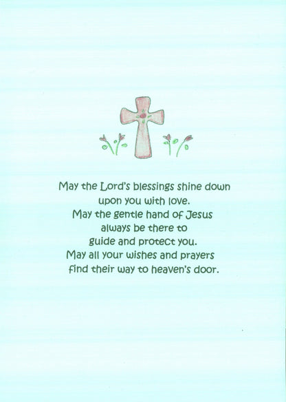 Pink Cross First Communion Card - Shelburne Country Store