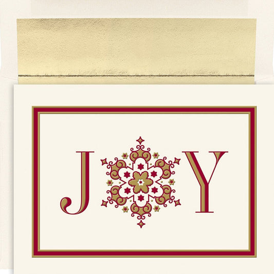 Boxed Cards - Joy Snowflake - 16 cards - Shelburne Country Store