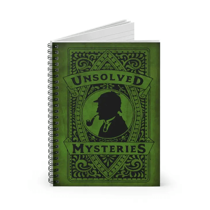 Unsolved Mysteries Notebook - spiral notebook - Shelburne Country Store