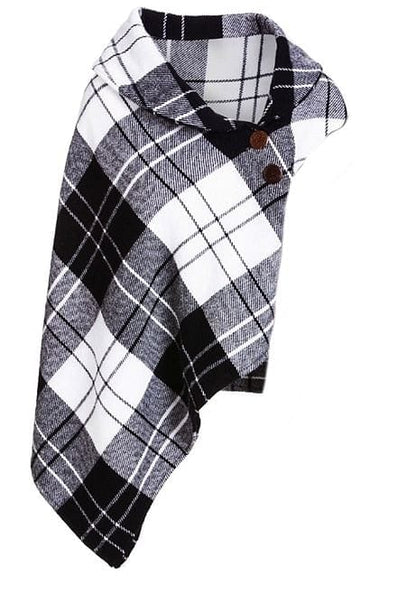 Acrylic Check Plaid Poncho - Shelburne Country Store