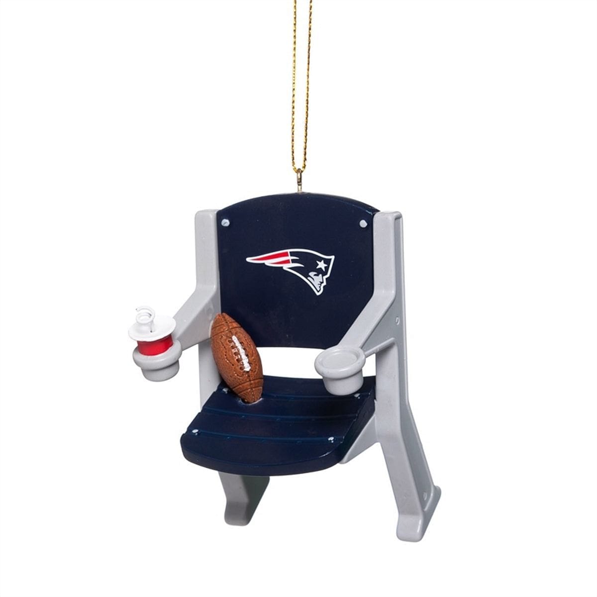 Stadium Chair Ornament, New England Patriots - Shelburne Country Store