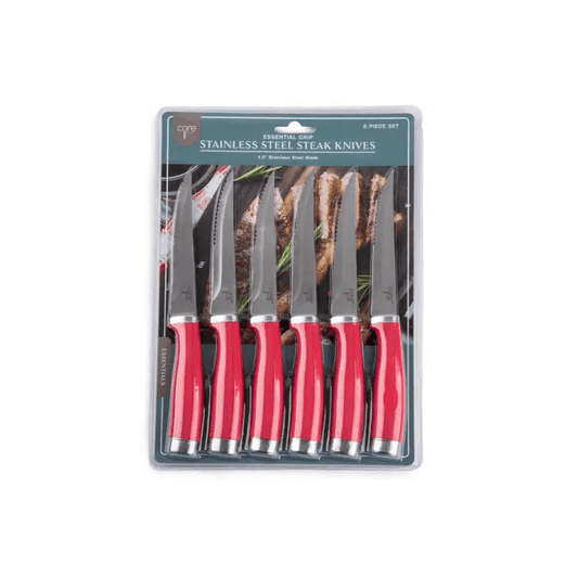 Set of 6 Essential Grip Steak Knives - Lychee - Shelburne Country Store