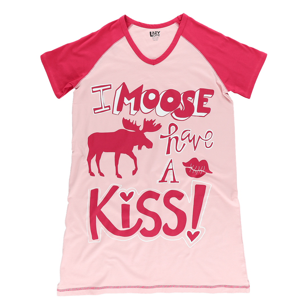 Moose Kiss Nightshirt - - Shelburne Country Store