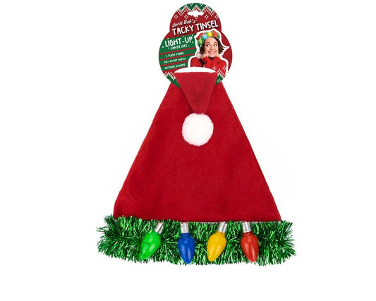 Tacky Tinsel Light-Up Santa Hat - Shelburne Country Store