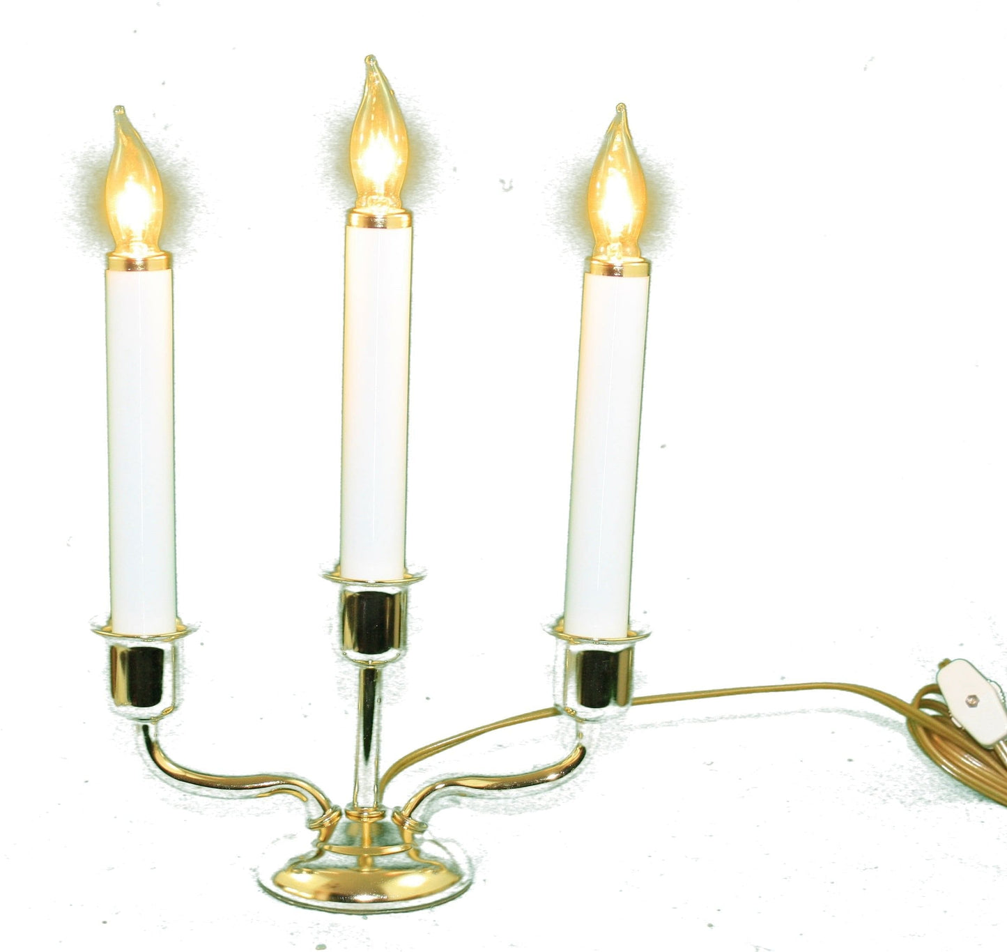 Savanah Candleabra - Brass Color Plug in - Shelburne Country Store