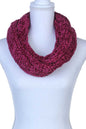 Solid Burgandy Chenille Figure 8 Loop Scarf - Shelburne Country Store