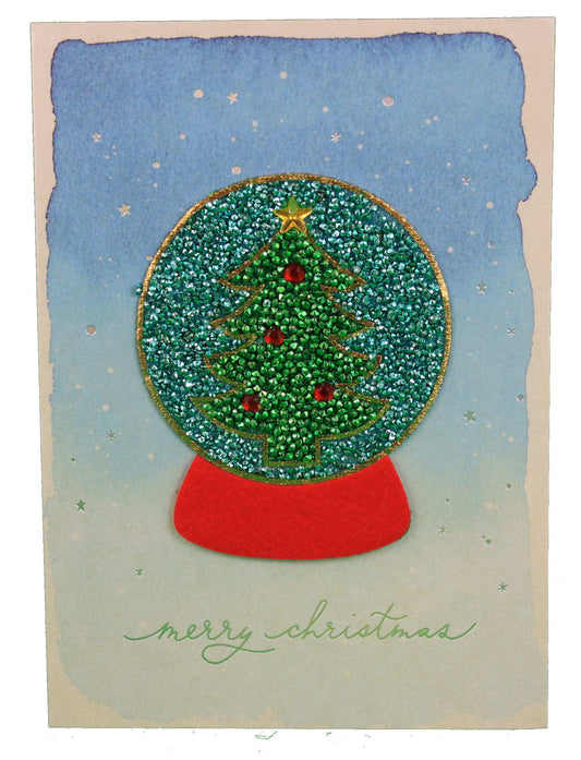 Christmas Tree Snow globe Card - Shelburne Country Store