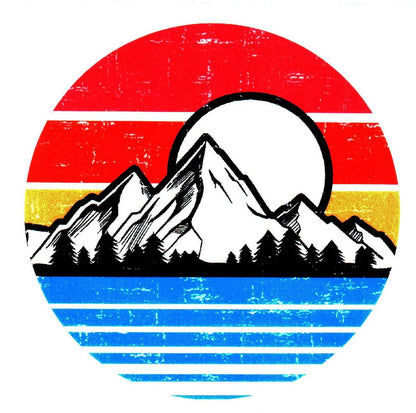 Mountain With Sun Sticker - Shelburne Country Store