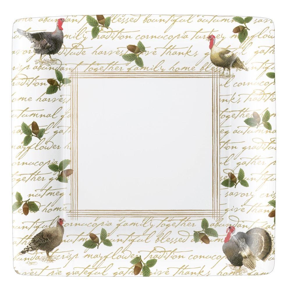 Caspari Founders Thankgiving Paper Goods - Dinner Plate - Shelburne Country Store