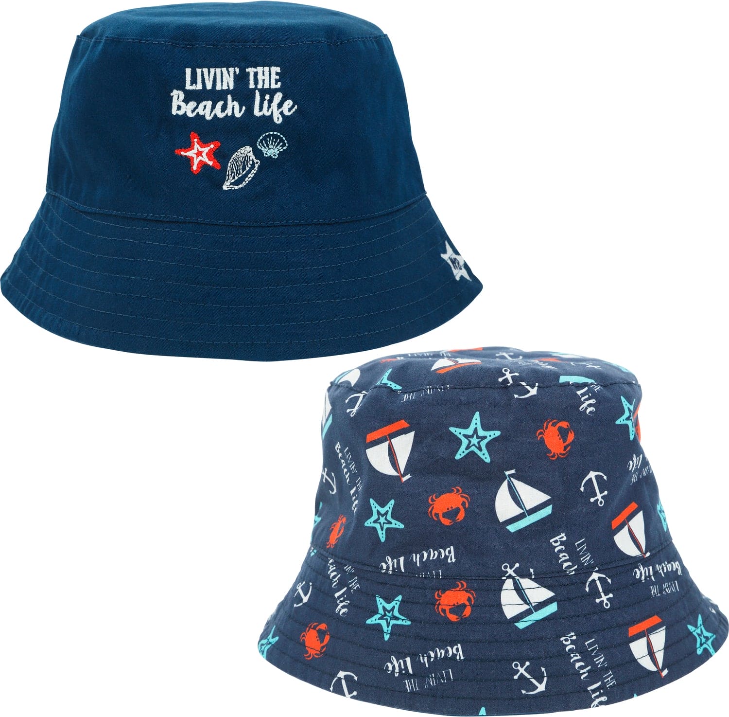 Beach Life - Reversible Bucket Hat 6-12 Months - Shelburne Country Store