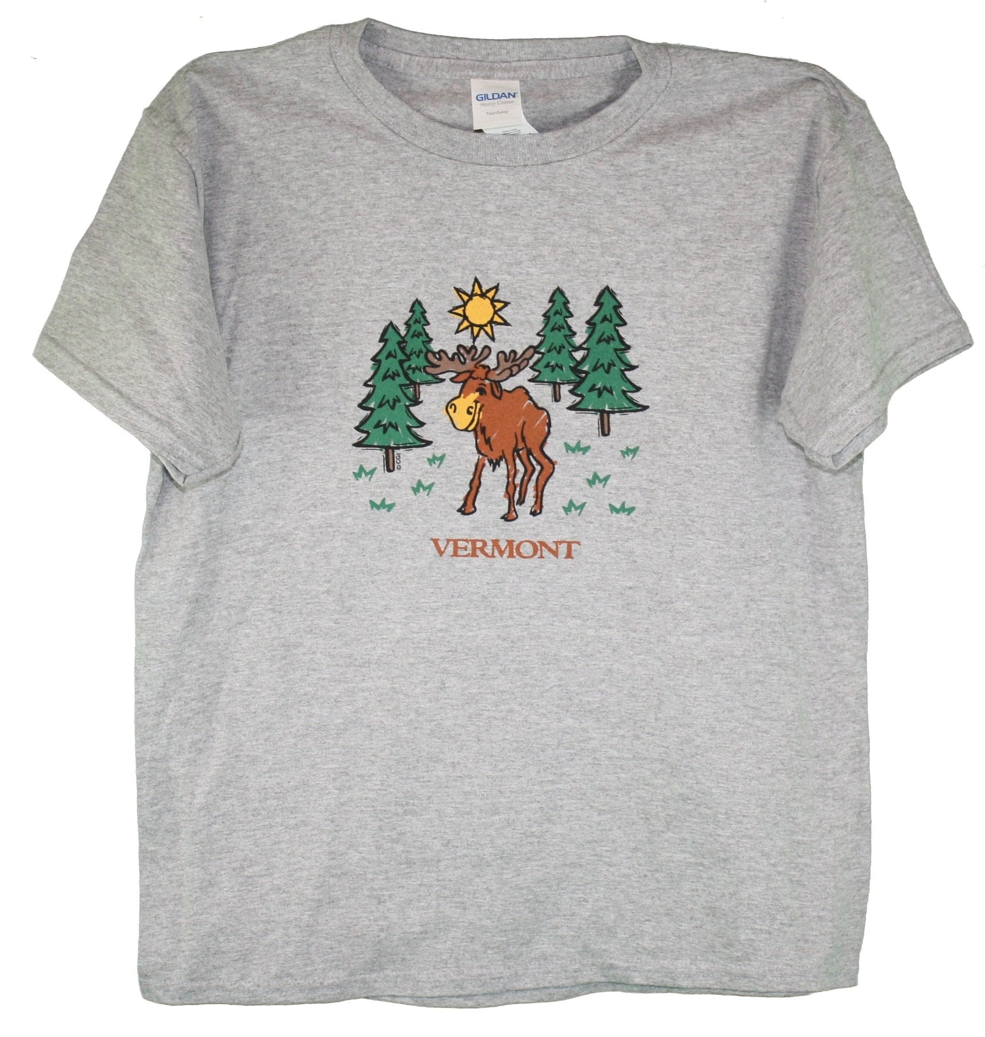 Vermont Camping Moose Toddler T-Shirt - Heather Gray - - Shelburne Country Store