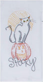Spooky Embroidered  Krinkle Flour Sack Towel - Shelburne Country Store
