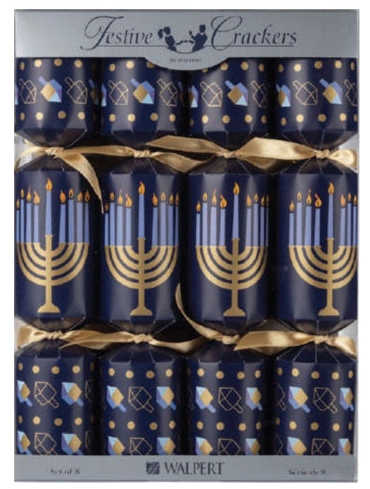 Dreidel & Menorah Crackers 10" 8 ct. - Shelburne Country Store