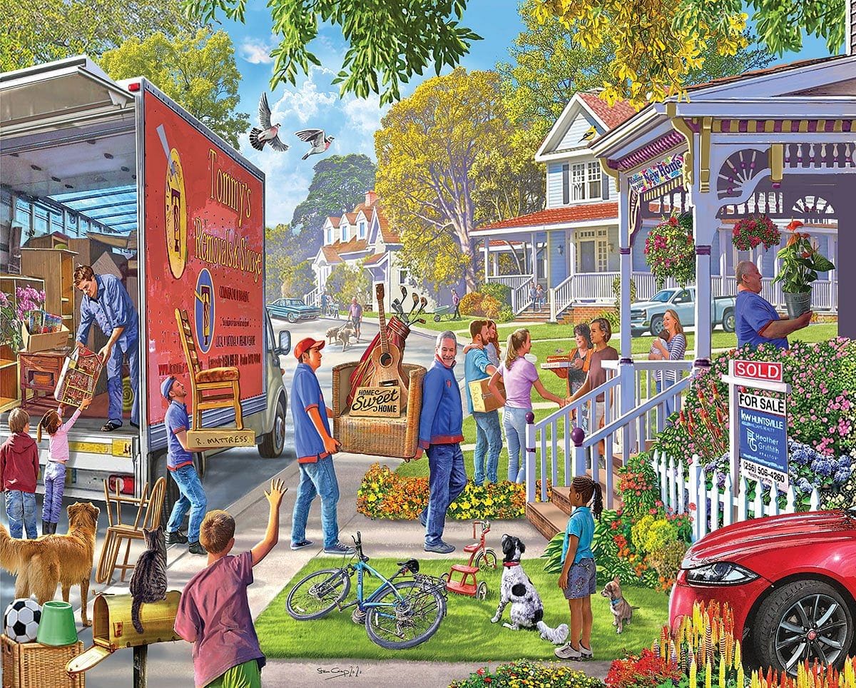Moving In   - 1000 Piece Jigsaw Puzzle - Shelburne Country Store