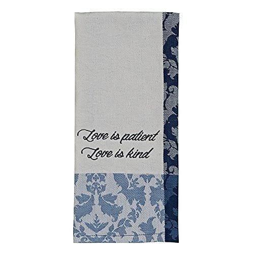 Love Is Patient Jaquard Dishtowel - 28" x 18" - Shelburne Country Store