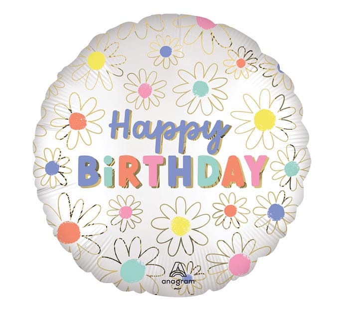 17" Happy Birthday Daisy Balloon - Shelburne Country Store