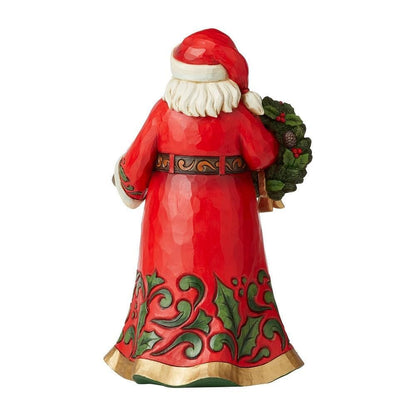 Santa Holding Holly Wreath - Shelburne Country Store