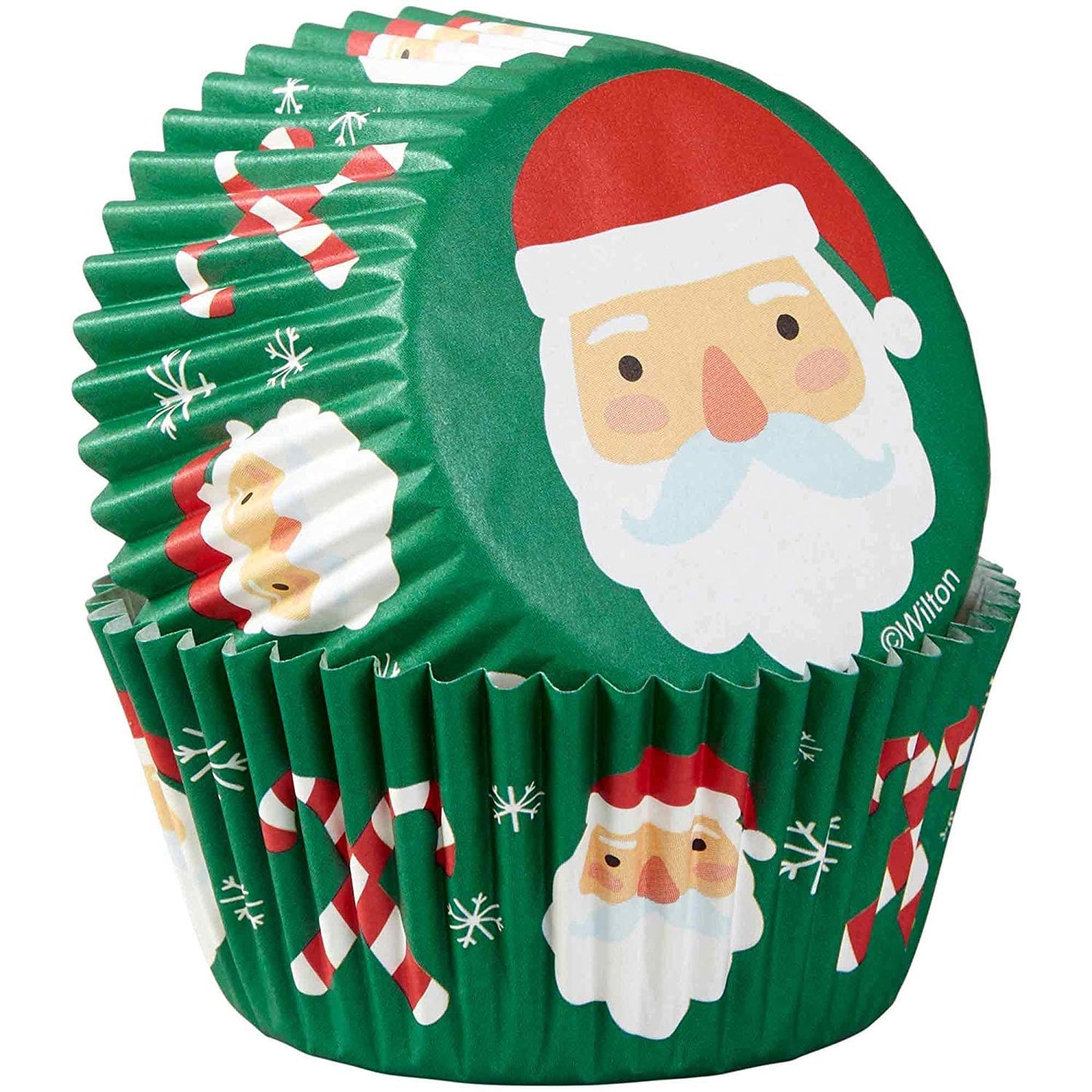 Santa and Candy Cane Traditional Standard Baking Cup - Shelburne Country Store