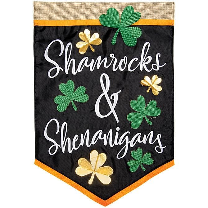 Shenaigans Garden Applique Flag - 12" x 18" - Shelburne Country Store