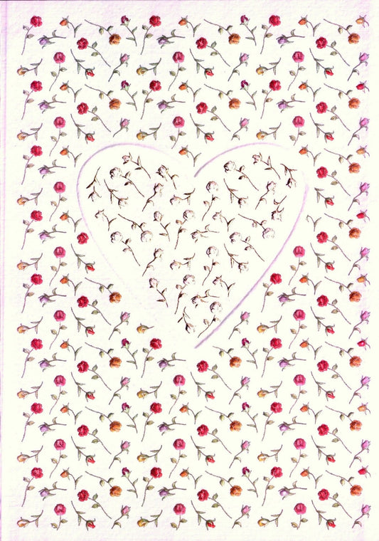 Anniversary Card- Heart and Flower Design - Shelburne Country Store