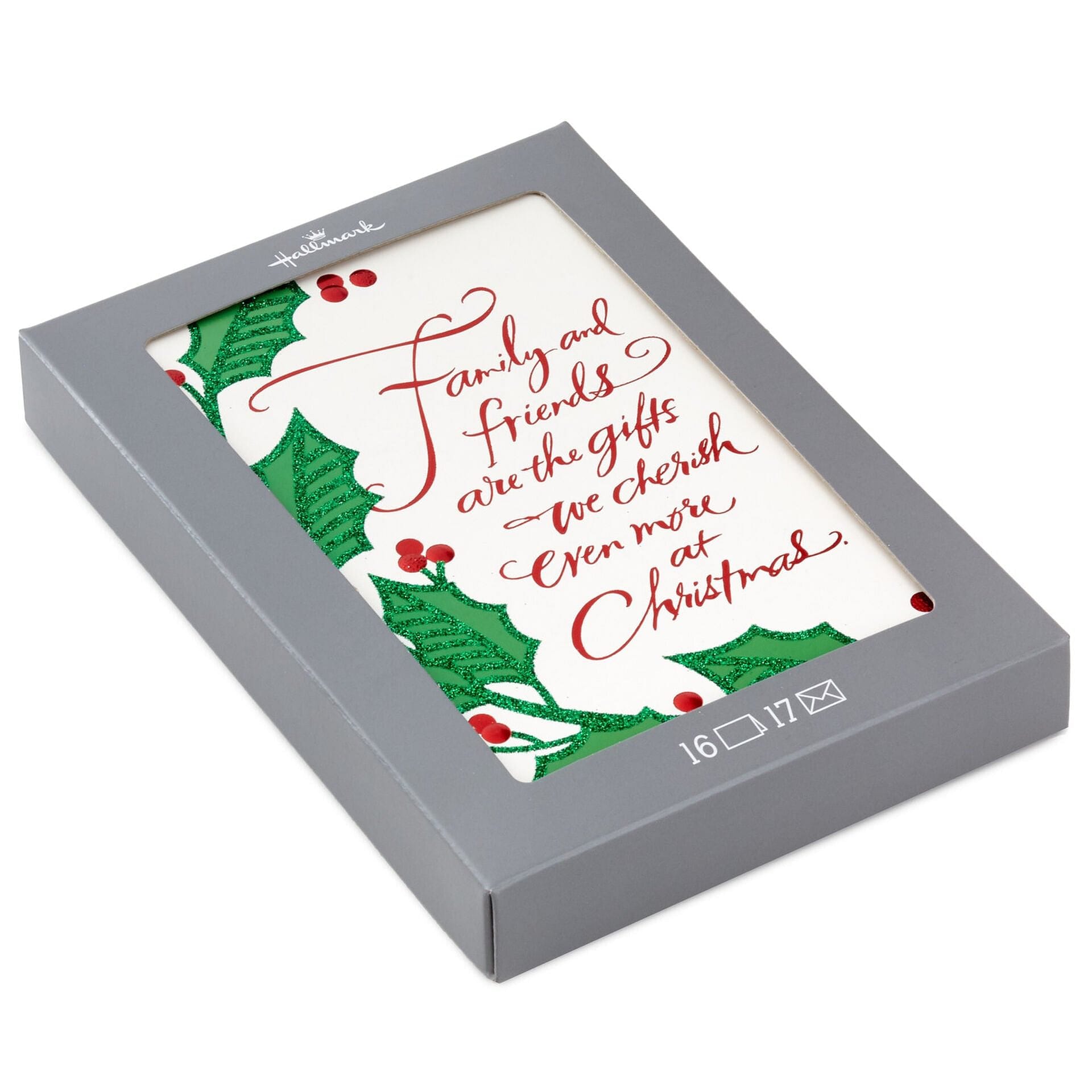 Holly and Berry Garland Boxed Christmas Cards - Set of 16 - Shelburne Country Store