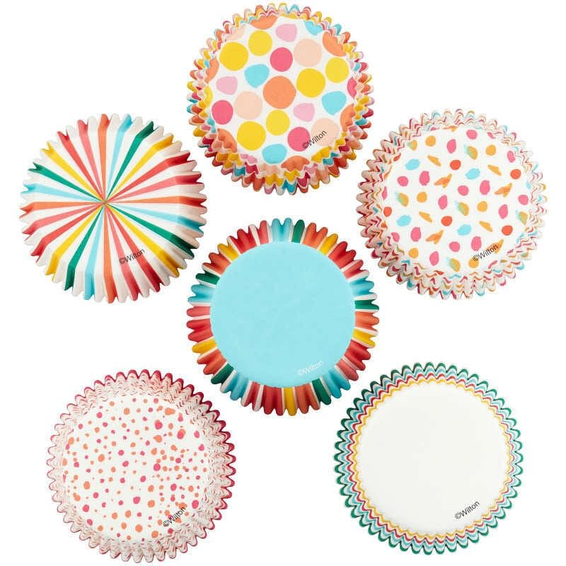 Rainbow, Striped and Polka Dot Standard Baking Cups - Shelburne Country Store