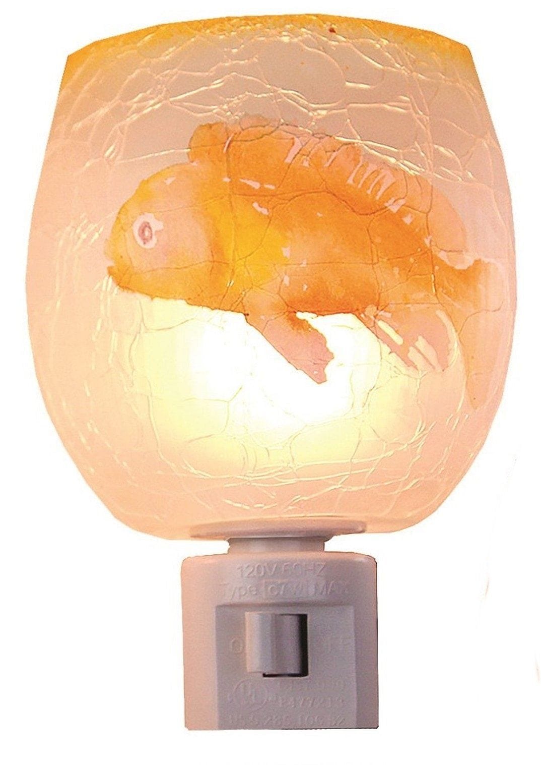 Glass Nightlight - Water Color Fish - - Shelburne Country Store