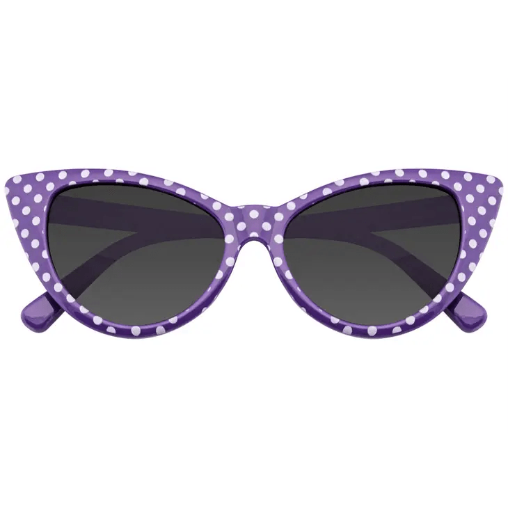 Womens Retro Rockabilly Polka Dot Cat Eye Sunglasses - Shelburne Country Store