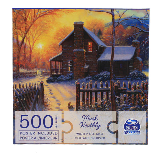 Mark Keathly 500-Piece Jigsaw Puzzle - Winter Cottage - Shelburne Country Store