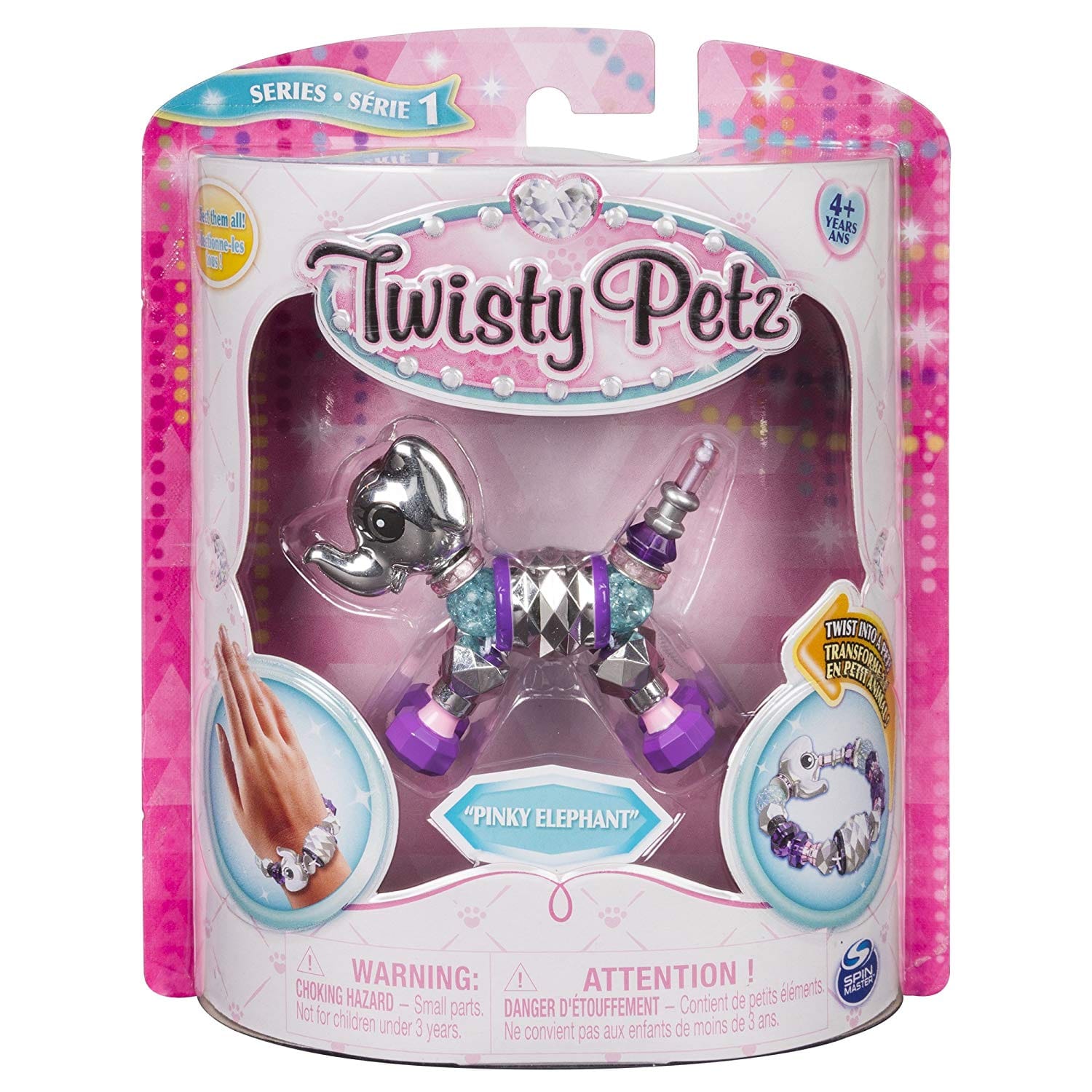 Twisty Petz - Pinky Elephant - Make a Bracelet or Twist into a Pet - Shelburne Country Store