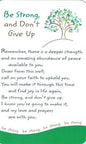 Be Strong, And Don't Give Up - Wallet Card - Shelburne Country Store