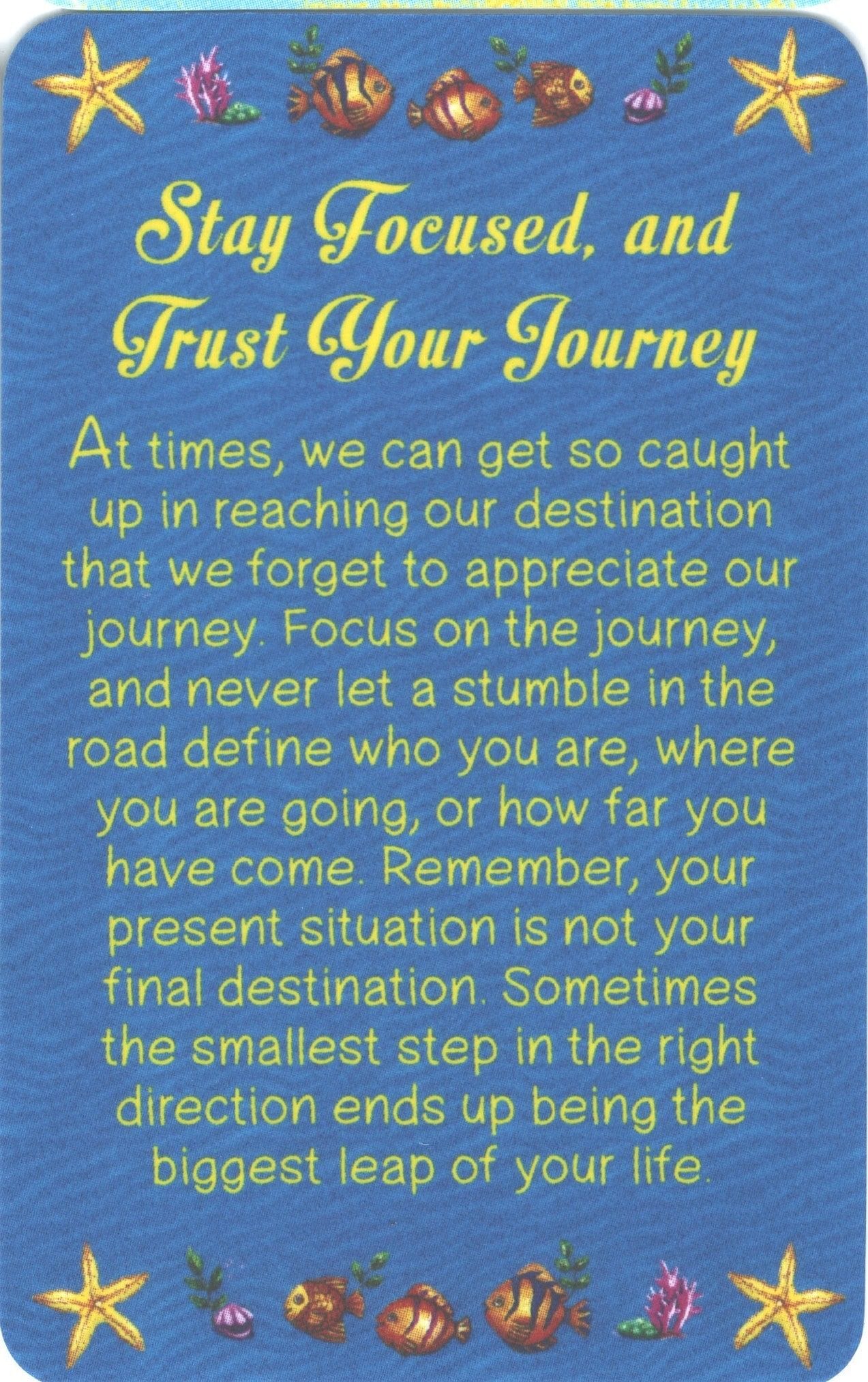 Stay Focused and Trust Your Journey - Wallet Card - Shelburne Country Store