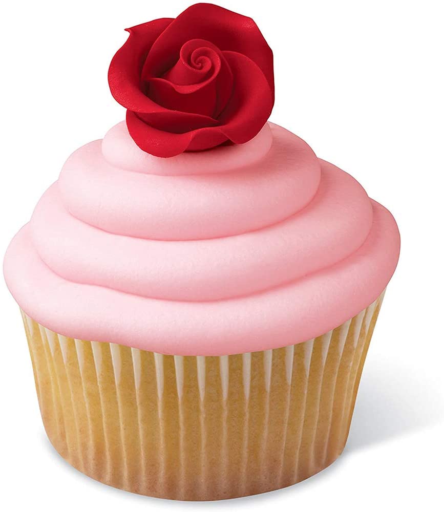 Red Icing Roses 1.25 inch - 8 Count - Shelburne Country Store