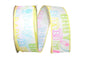 Ribbon - Baby's Words Wired Edge - Yellow - Shelburne Country Store