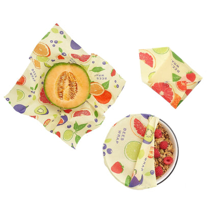 Bee's Wrap Food Wrap - Fresh Fruit Print - Assorted Wrap 3 Pack - Shelburne Country Store