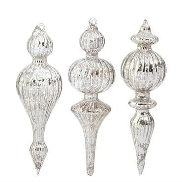 6? Mercury Glass Finial Ornament - Teardrop - Shelburne Country Store