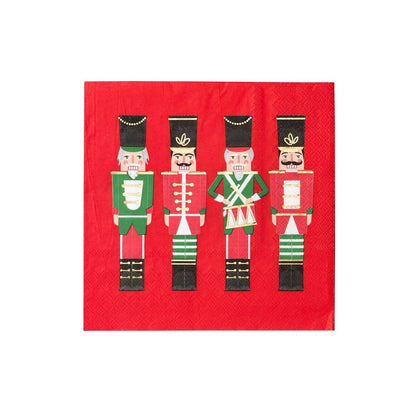 Red Nutcracker Christmas Napkin - 21 Pack - Shelburne Country Store