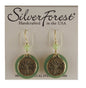 Tree Of Life On Green Disc Earring - Shelburne Country Store