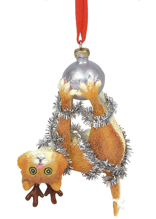 Hanging Tight Cat Ornament - Shelburne Country Store